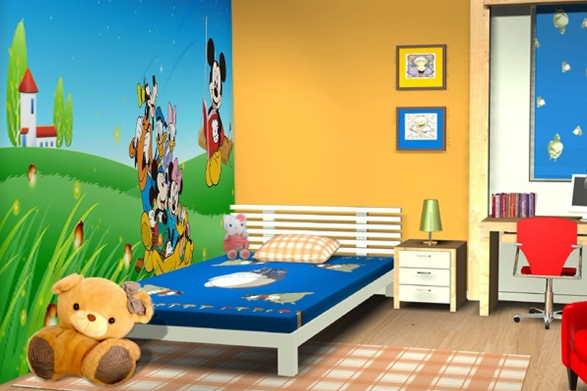 cartoon bed background