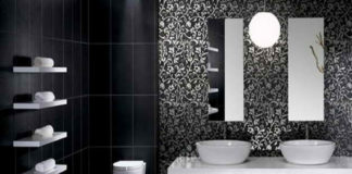 Elegant Examples of Black in The Bath
