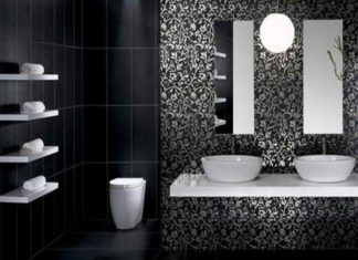 Elegant Examples of Black in The Bath